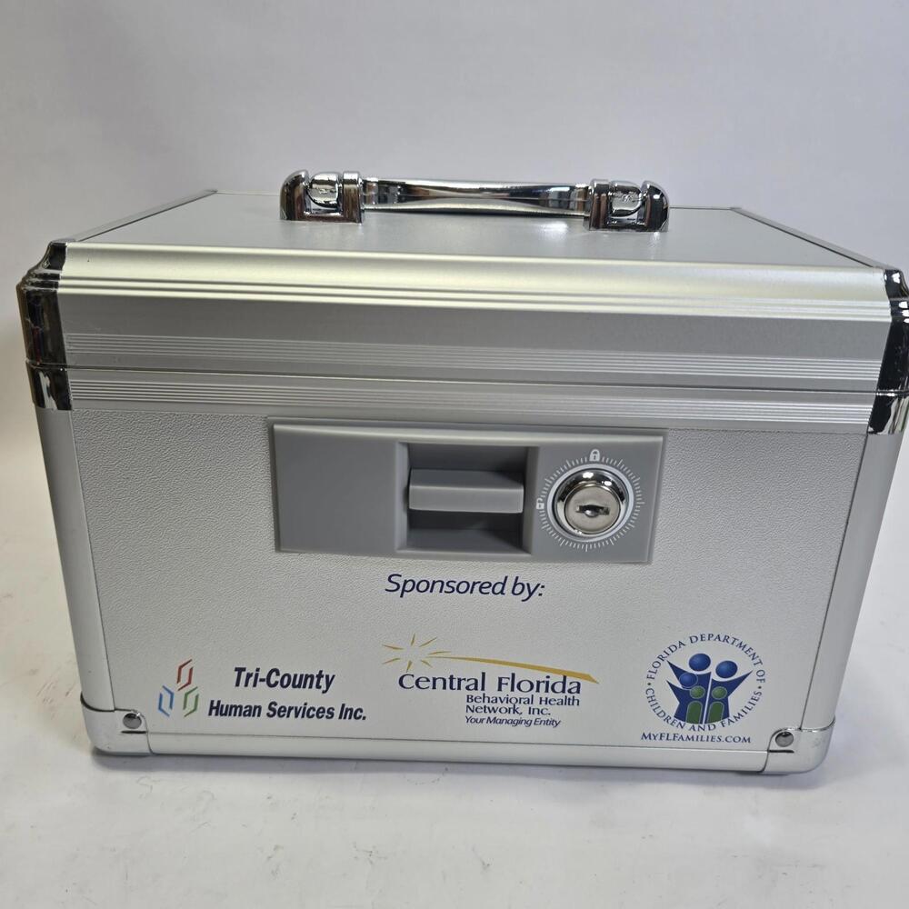 Locking Storage Box with Lockproof Organizer Case for Medications & Valuables